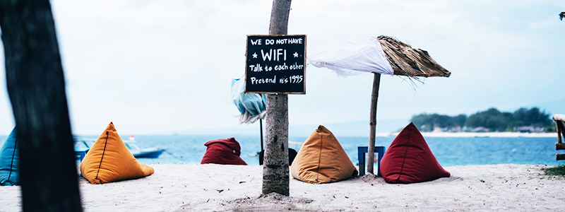 niebezpieczne wifi - plaża